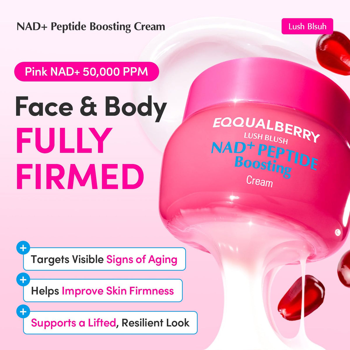 Eqqualberry NAD+ Peptide Cream – Crema Reafirmante e Hidratante 50ml