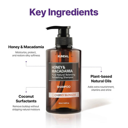 Kundal Honey & Macadamia Nature Shampoo Cherry Blossom 500ml