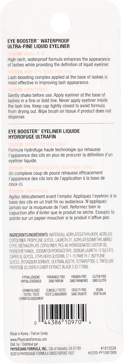 Physicians Formula Eye Booster Waterproof Ultra-Fine Liquid Eyeliner – Blackest Black