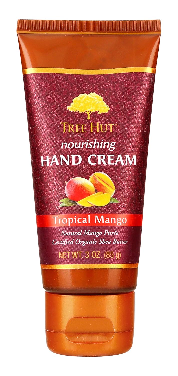 Tree Hut Crema nutritiva de manos tropical de mango, crema de manos ultra hidratante 85g