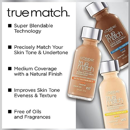 L'Oreal Paris Makeup True Match - Base líquida supermezclable