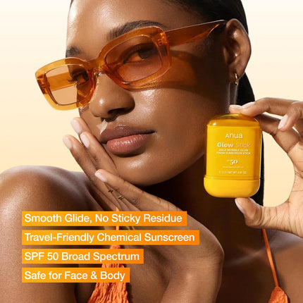 Anua Invisible Glow Sun Stick SPF 50 – Protector Solar en Barra de Acabado Glow 17.5g
