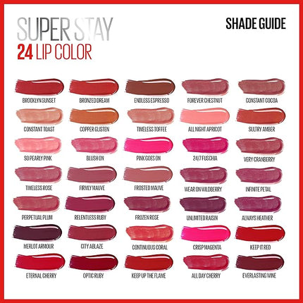 Maybelline SuperStay 24 - Pintalabios líquido de larga duración y bálsamo de labios.