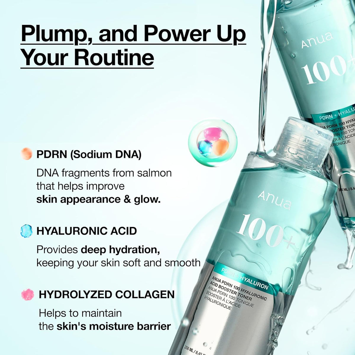 Anua PDRN 100 Hyaluronic Acid Booster Toner 250ml