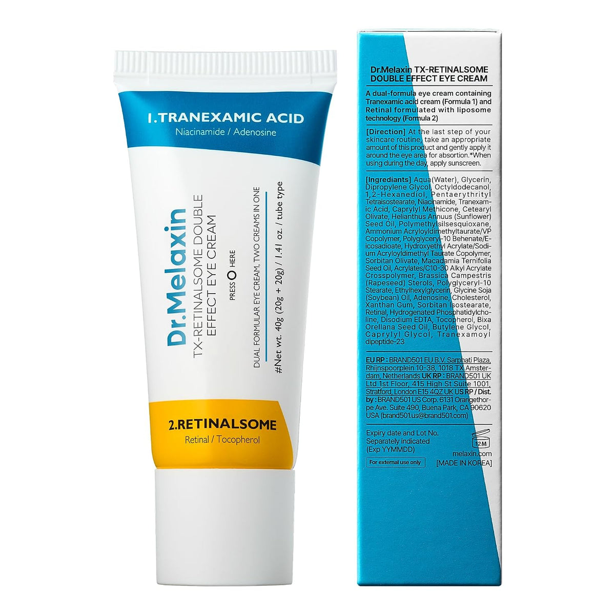 Dr Melaxin Tx retinalsome Double Effect Eye Cream 40g
