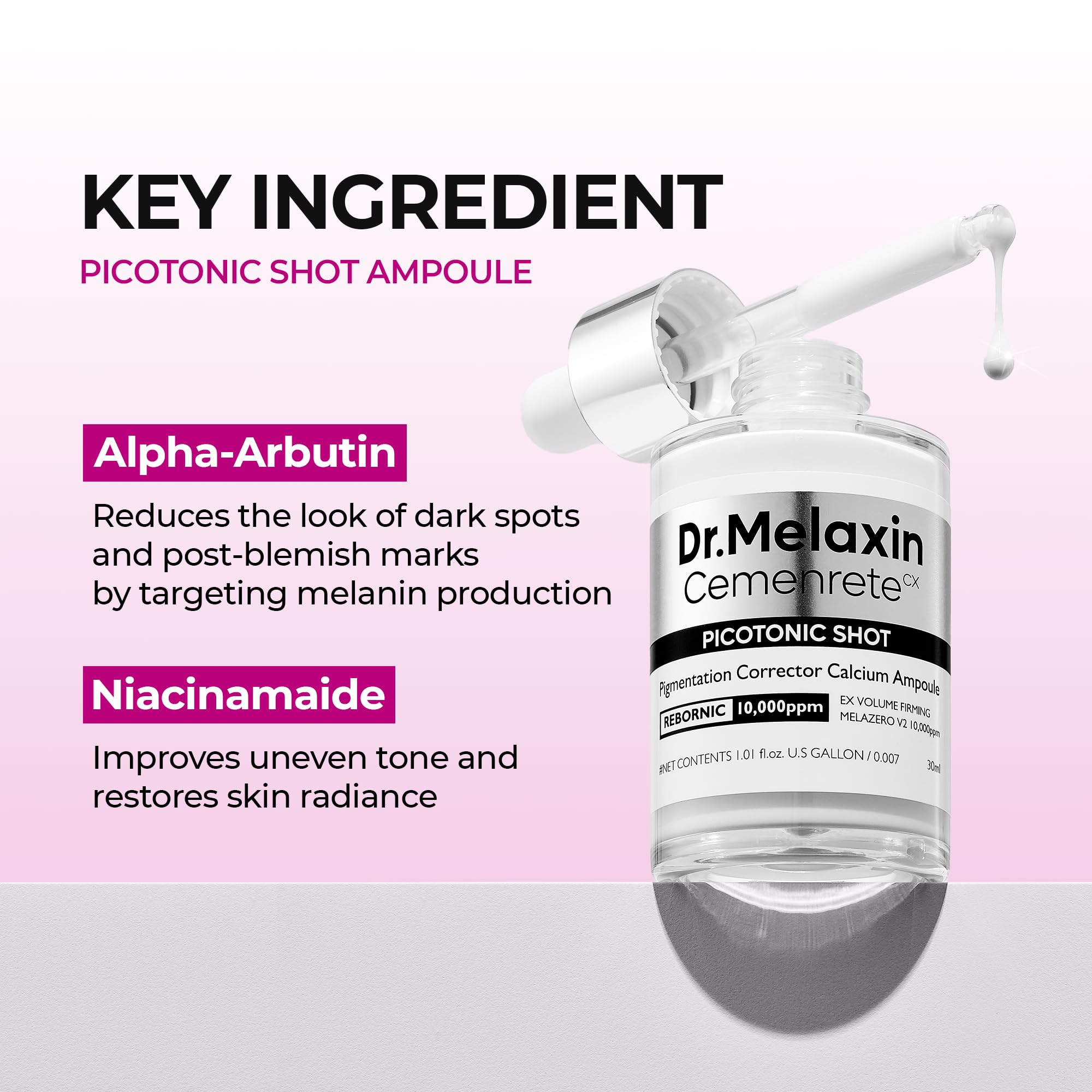 Dr. Melaxin Cemenrete Picotonic Shot Pigmentation Ampoule Ampolla para Manchas 30 ml
