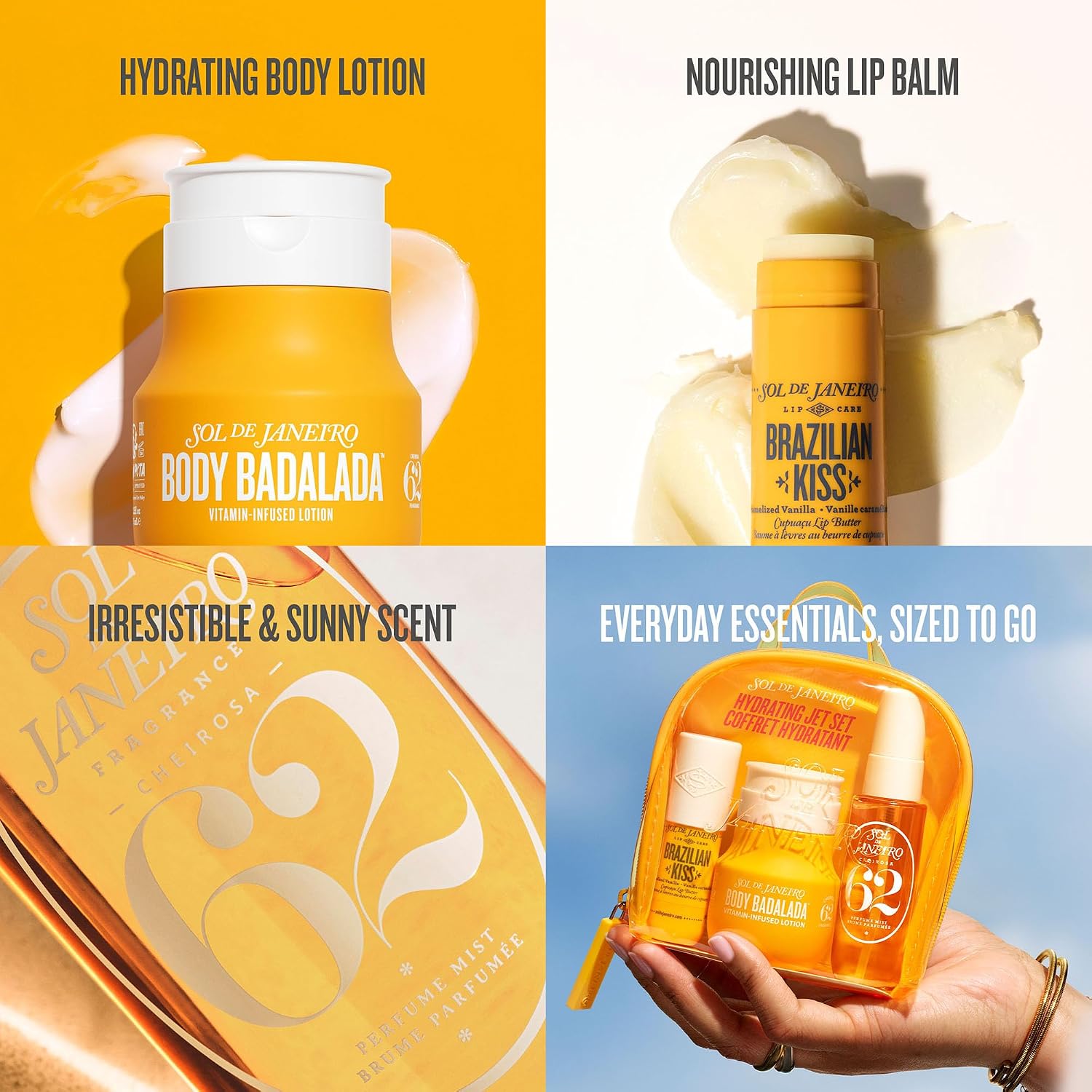 Sol de Janeiro Hydrating Jet Set Cheirosa 62 Travel Size Skincare Minis