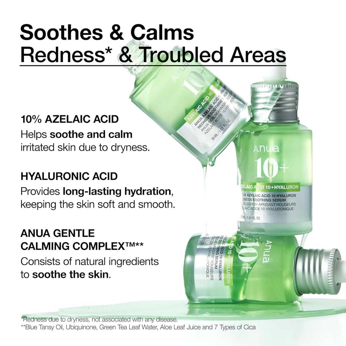 Anua - Acido Azelaico Ultimate Green Solution Suero Ligero Calmante e Hidratante