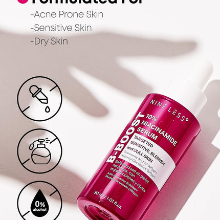 Nineless B-Boost Suero de Niacinamida 10% con Ácido tranexámico y glutatión 30ml