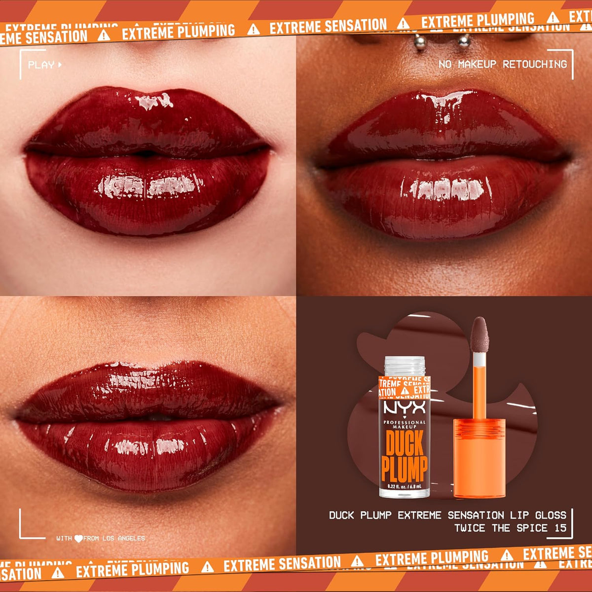 NYX Brillo voluminizador de labios con alto contenido de pigmento Duck Plump