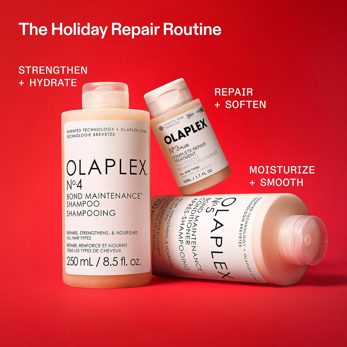 OLAPLEX Total Hair Repair Set – Rutina de Reparación Capilar 3 Pasos
