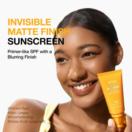 Anua MineAnua Invisible Matte Finish Sunscreen SPF 50 – Protector Solar Facial de Acabado Mate 50ml
