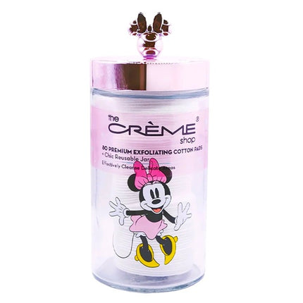 The Creme Shop x Minnie Mouse - Tarro de oro mate reutilizable con corron Pads