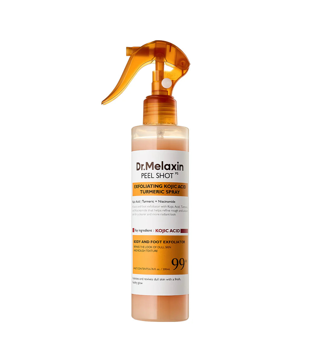 Dr. Melaxin Peel Shot Body Spray – Spray Corporal Exfoliante con Ácido Kójico y Cúrcuma 200 ml