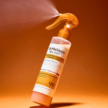 Dr. Melaxin Peel Shot Body Spray – Spray Corporal Exfoliante con Ácido Kójico y Cúrcuma 200 ml