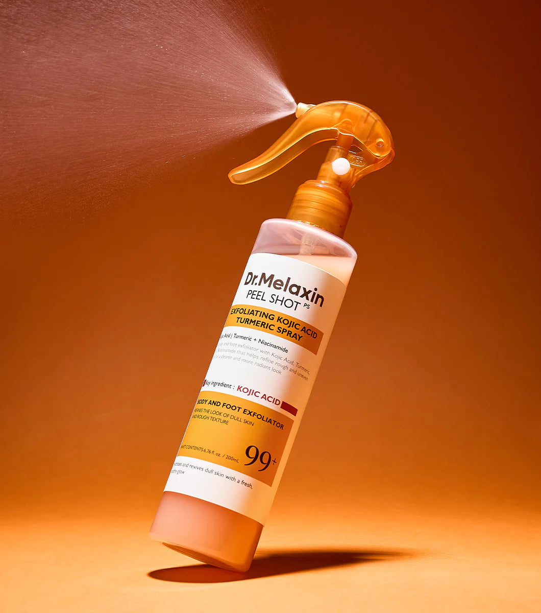 Dr. Melaxin Peel Shot Body Spray – Spray Corporal Exfoliante con Ácido Kójico y Cúrcuma 200 ml