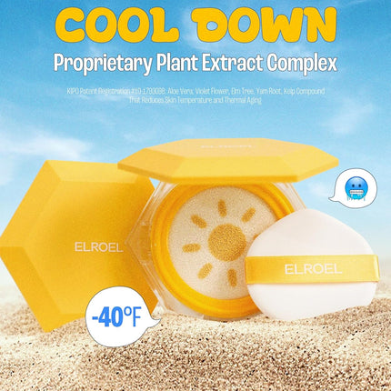 ELROEL Pang Pang Big Sun Cushion Plus - Protector solar de amplio espectro SPF50+ PA++++