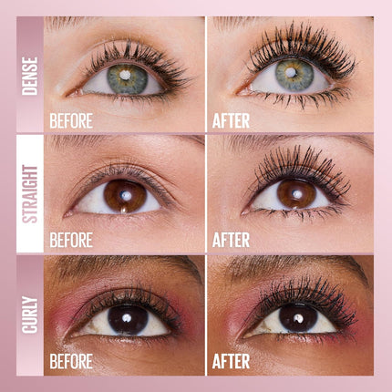 Maybelline Lash Sensational Sky Tubes Tubing Mascara, Extension-Like Lengthening Mascara, 24HR Eye Makeup with Shea Butter & Castor Oil, Very Black