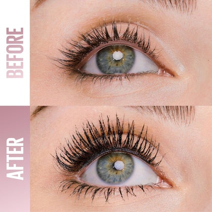 Maybelline Lash Sensational Sky Tubes Tubing Mascara, Extension-Like Lengthening Mascara, 24HR Eye Makeup with Shea Butter & Castor Oil, Very Black