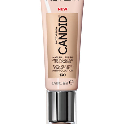 REVLON PhotoReady Base sincera de acabado natural, con ingredientes anticontaminantes, antioxidantes y antiluz azul.