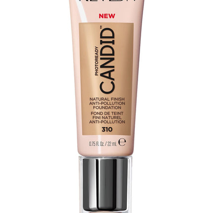 REVLON PhotoReady Base sincera de acabado natural, con ingredientes anticontaminantes, antioxidantes y antiluz azul.