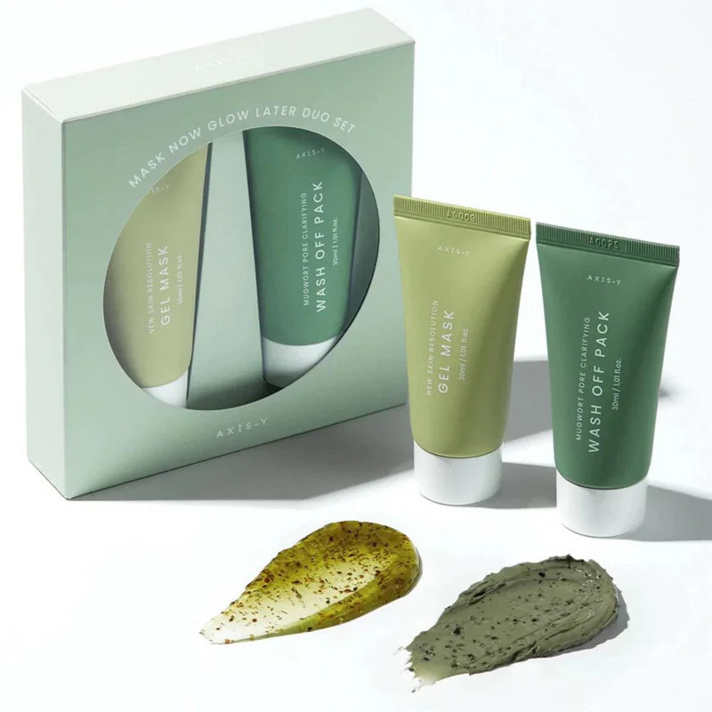 Axis-Y Mask Now Glow Later Duo Set ( Mugwort Pore Clarifying (30ml) + New Skin Resolution Gel(30ml)