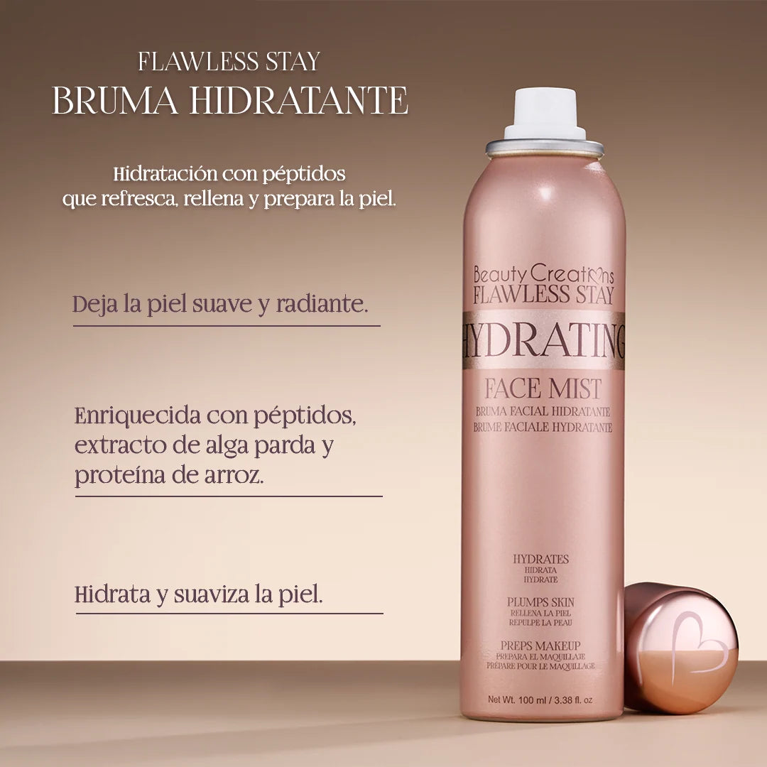 Beauty Creations Flawless Stay – Spray Aerosol Bruma Hidratante 100ml