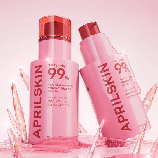 APRILSKIN TXA Niacinamide Toning Shot 99 Spicule - Serum para iluminar y cuidar los poros, 99% ácido tranexámico de alta pureza 3%+ niacinamida 5% 30ml