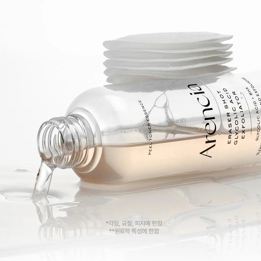 ARENCIA Eraser Shot Glycolic Acid Exfoliator – Tónico Ácido Glicólico 10% 200 ml