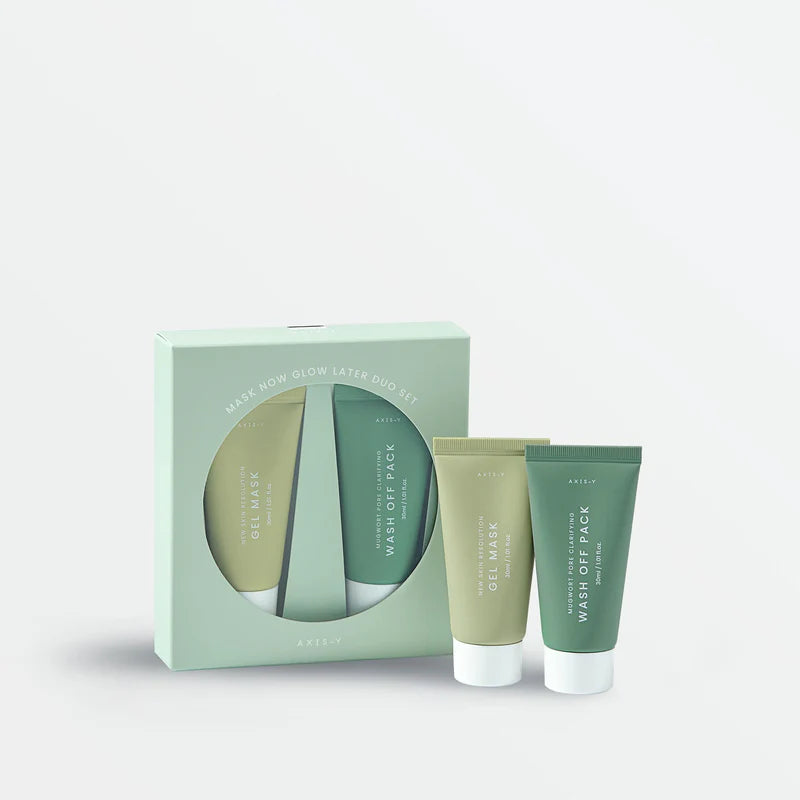 Axis-Y Mask Now Glow Later Duo Set ( Mugwort Pore Clarifying (30ml) + New Skin Resolution Gel(30ml)