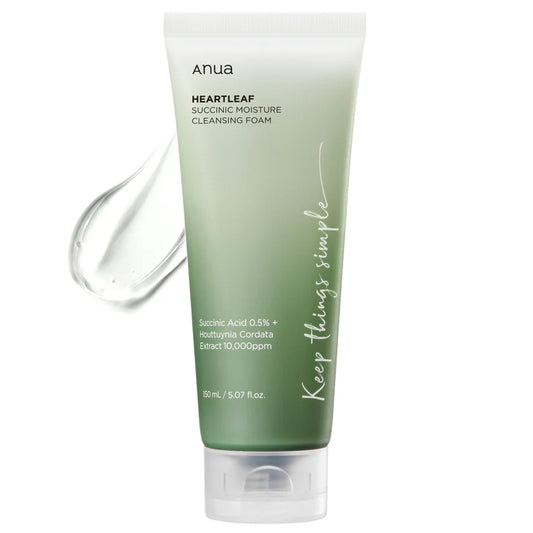 Anua Heartleaf Succinic Moisture Cleansing Foam- Limpiador facial 150ml