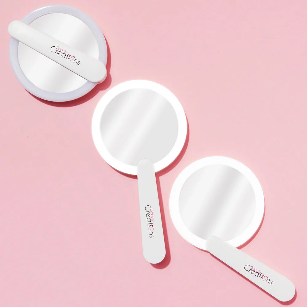 Beauty Creations LED Handheld Make up Espejo de mano (Blanco)