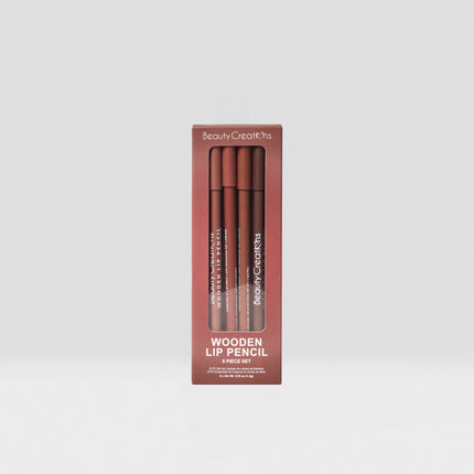 Beauty Creations Wooden Lip Pencil Set de 6u