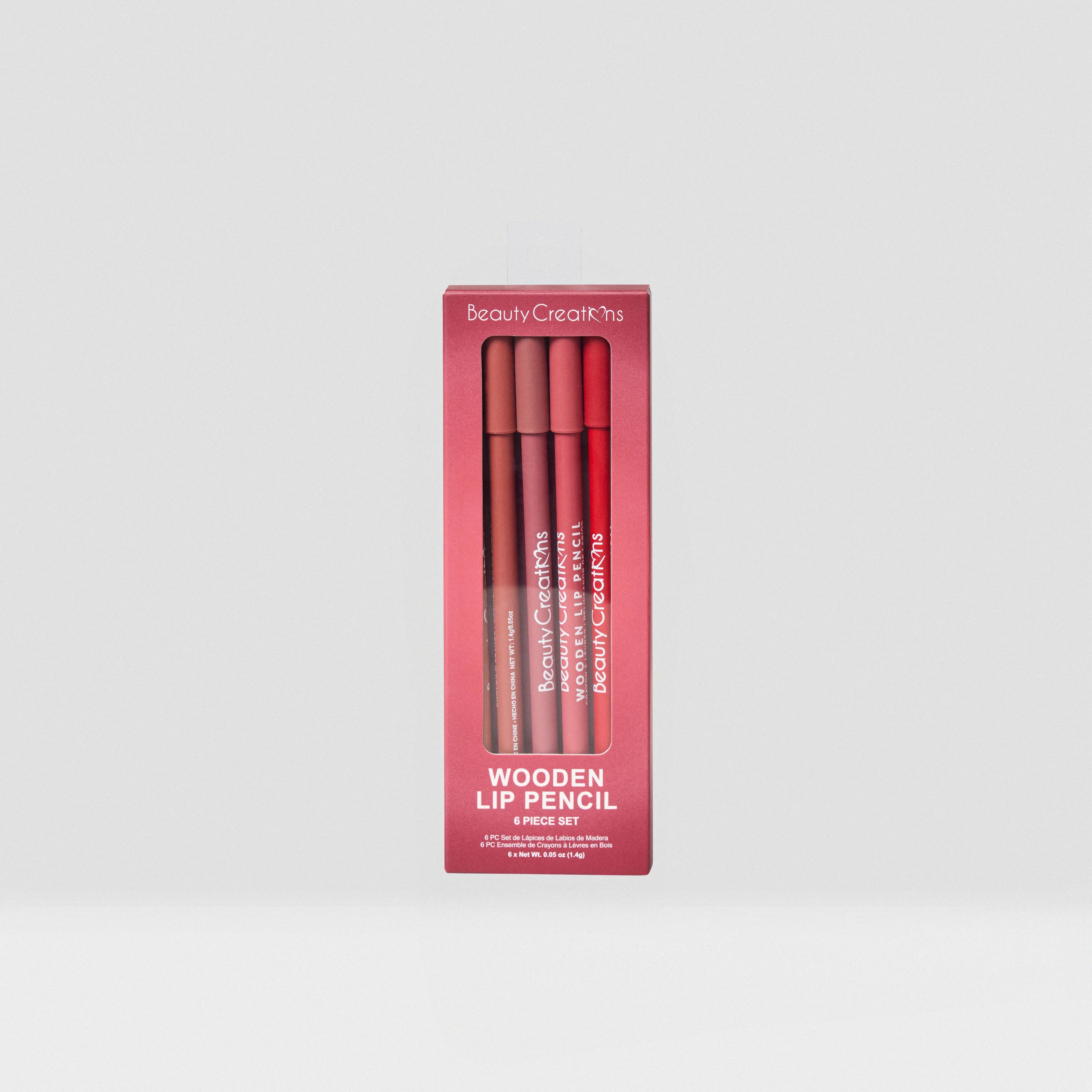 Beauty Creations Wooden Lip Pencil Set de 6u