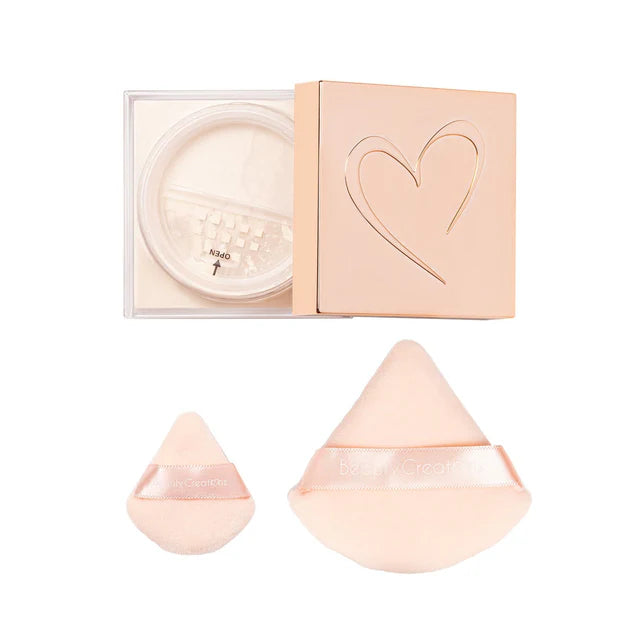 Kit de Polvos y Borlas Bye Filter Setting Powder & Puff Beauty Creations