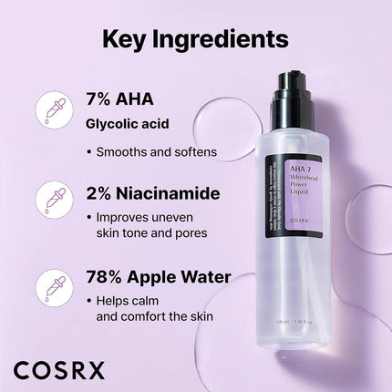 COSRX AHA 7 Whitehead Power Liquid – Exfoliante Químico con 7% de AHA 100 ml