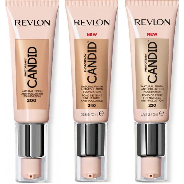 REVLON PhotoReady Base sincera de acabado natural, con ingredientes anticontaminantes, antioxidantes y antiluz azul.