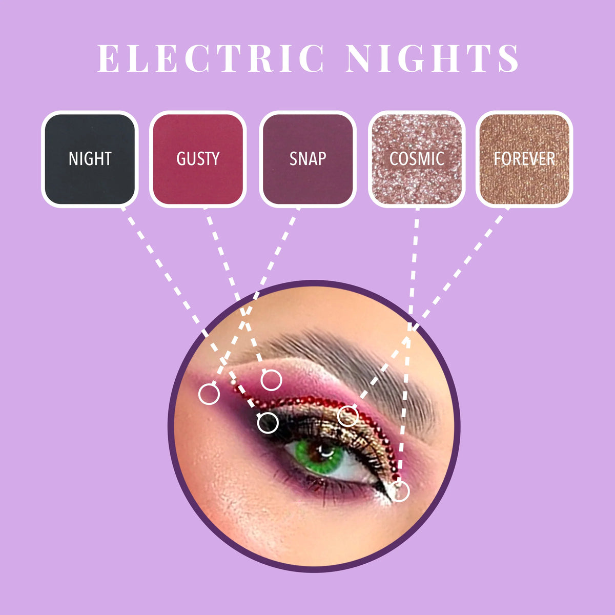 Moira Paleta Sombras Electric Nights Destiny Eye & Face Palette