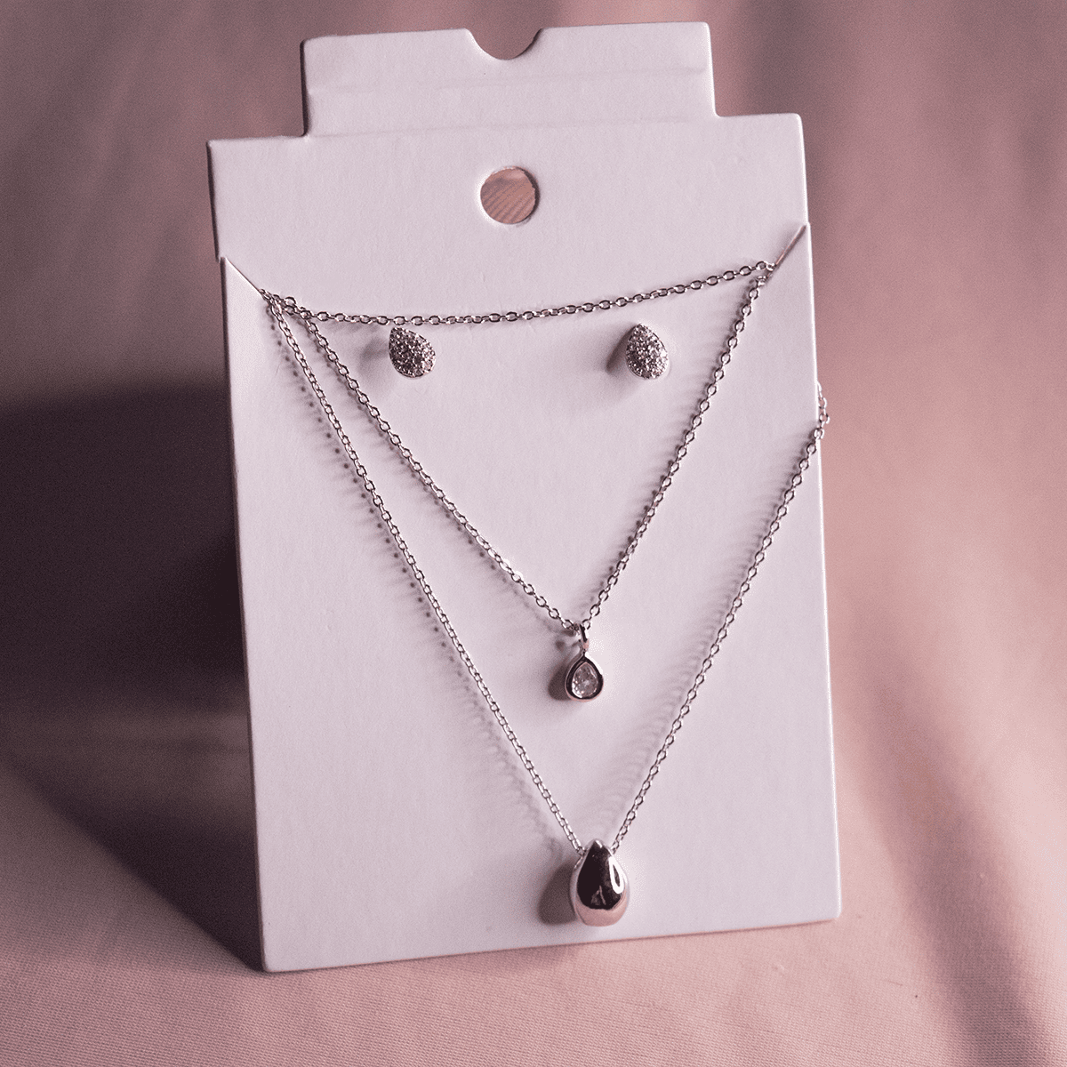 Juego Reflejo (aretes y collar)