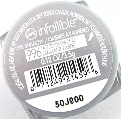 L'Oreal Paris, Infallible Diamond 996 Sombra de ojos de 24 horas