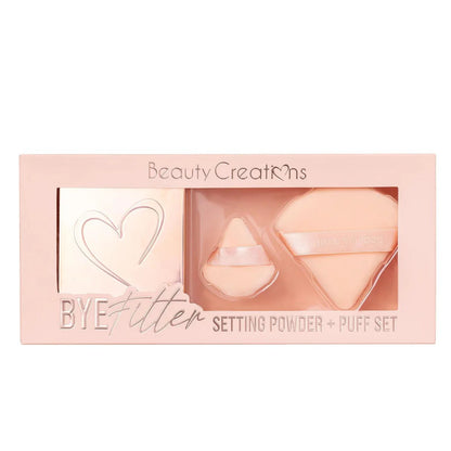 Kit de Polvos y Borlas Bye Filter Setting Powder & Puff Beauty Creations