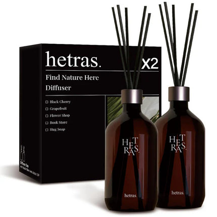 Hetras Find Nature Here Diffuser Premium juego de difusor de aceite con varillas 2ux500ml