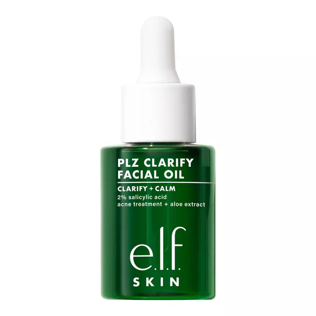 e.l.f. PLZ Clarify Facial Oil - 2% Salicylic Acid Acne Treatment + Aloe Extract 30ml