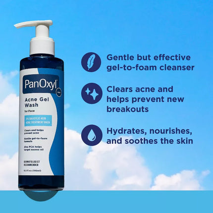 PanOxyl Acne Gel Wash for Face with 2% Salicylic Acid