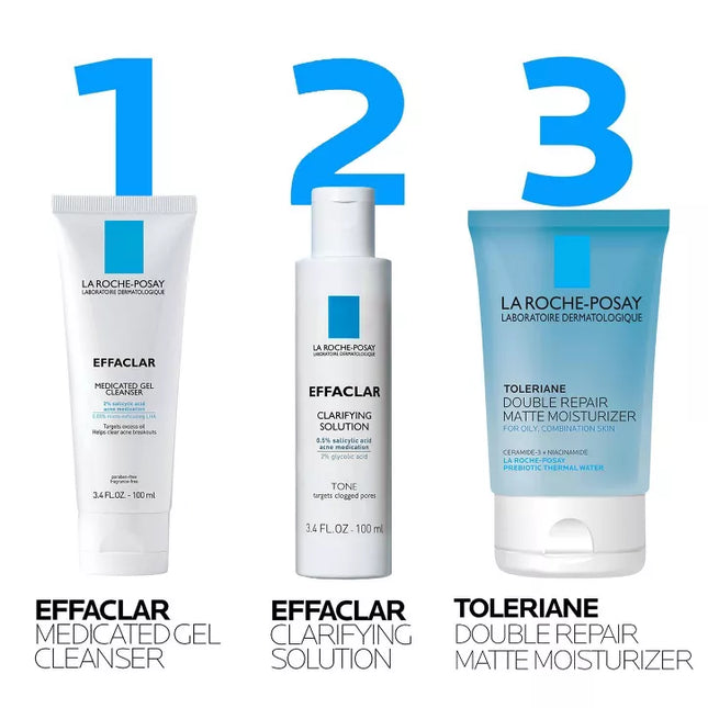La Roche Posay Effaclar Acne Daily Essential Kit - 3ct