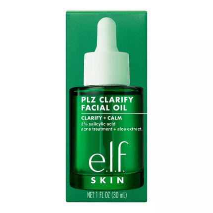 e.l.f. PLZ Clarify Facial Oil - 2% Salicylic Acid Acne Treatment + Aloe Extract 30ml