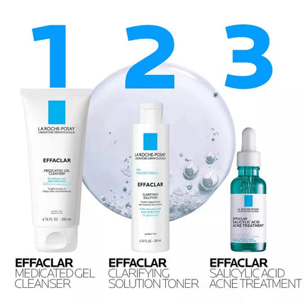 La Roche Posay Limpiador facial en gel medicado Effaclar con ácido salicílico