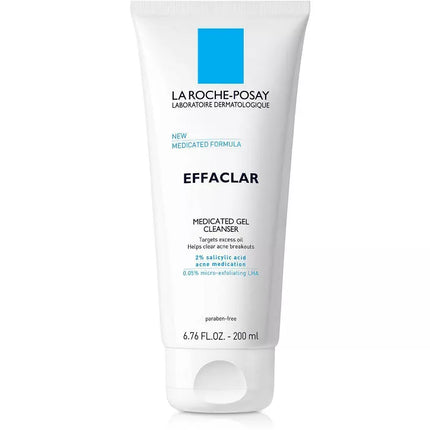La Roche Posay Limpiador facial en gel medicado Effaclar con ácido salicílico