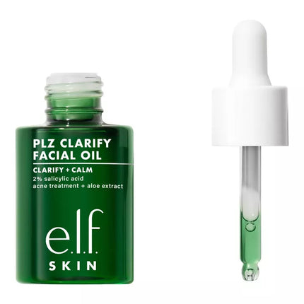 e.l.f. PLZ Clarify Facial Oil - 2% Salicylic Acid Acne Treatment + Aloe Extract 30ml