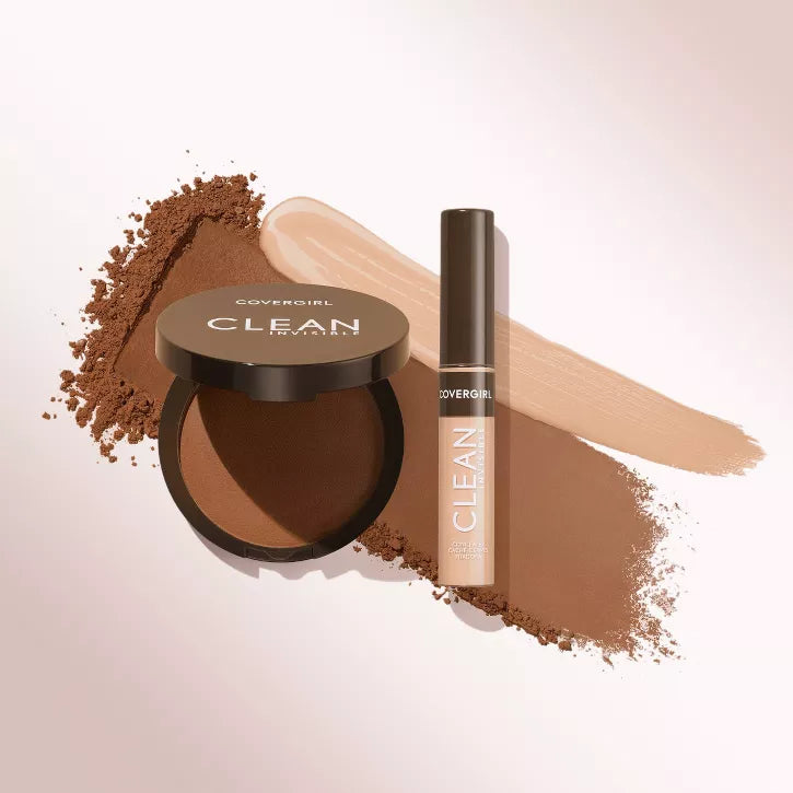 Covergirl Base de maquillaje en polvo compacto invisible Clean Invisible